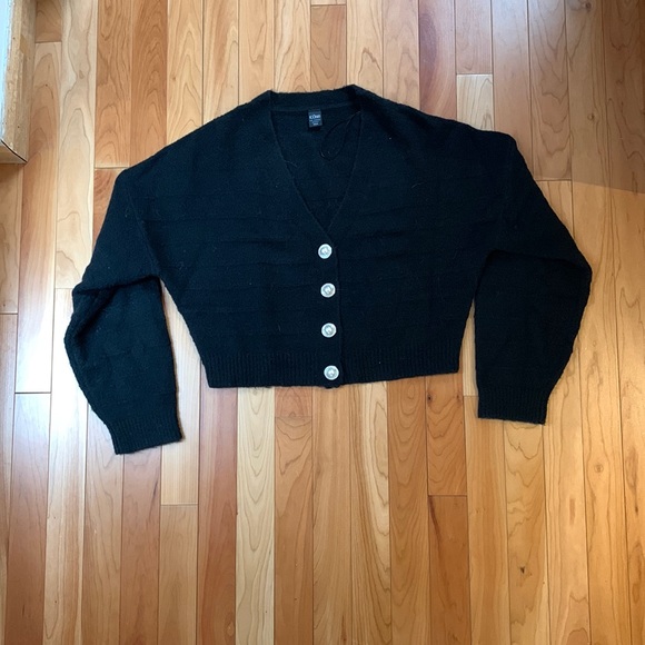 Jewel button black cardigan from Simons - Picture 2 of 2